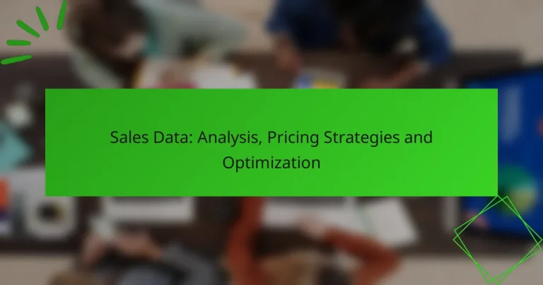 Sales Data: Analysis, Pricing Strategies and Optimization