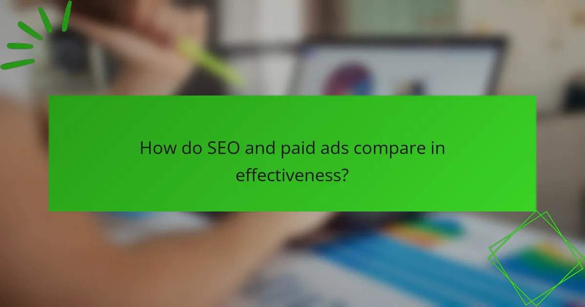 How do SEO and paid ads compare in effectiveness?