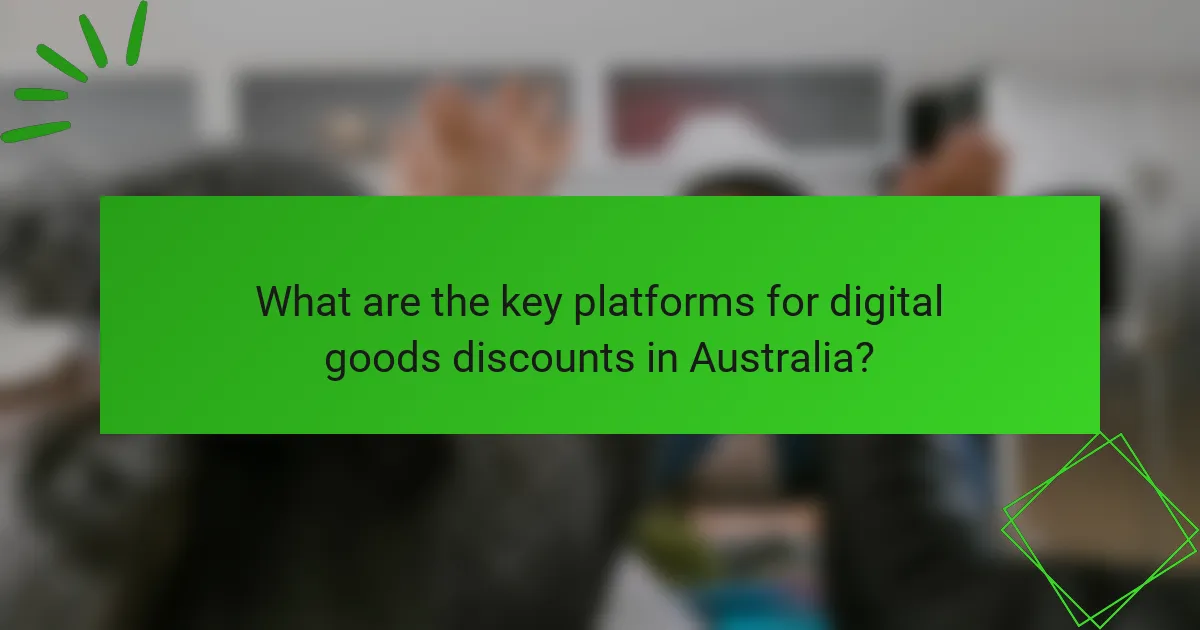 What are the key platforms for digital goods discounts in Australia?