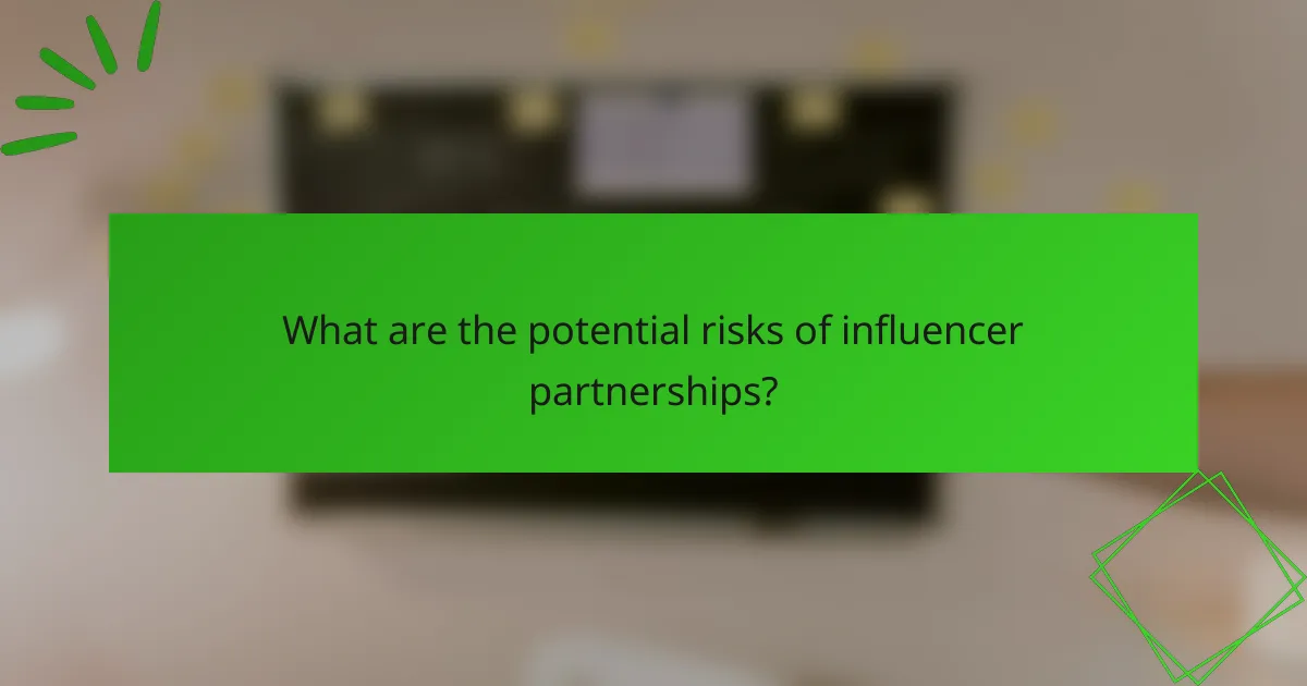 What are the potential risks of influencer partnerships?